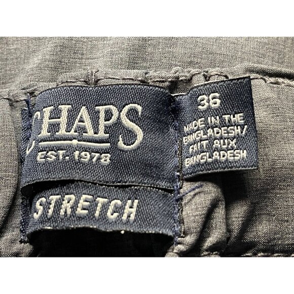 Chaps Men's Gray Stretch Shorts Size 36 - Picture 4 of 6